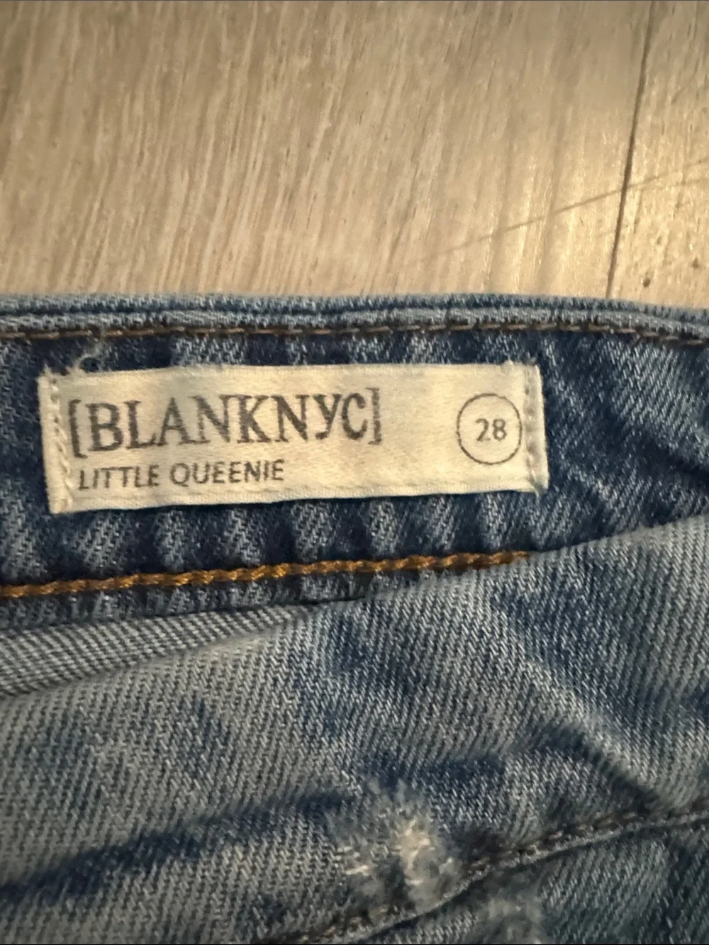 Blank NYC Distressed Light Blue Denim Cutoff Shorts